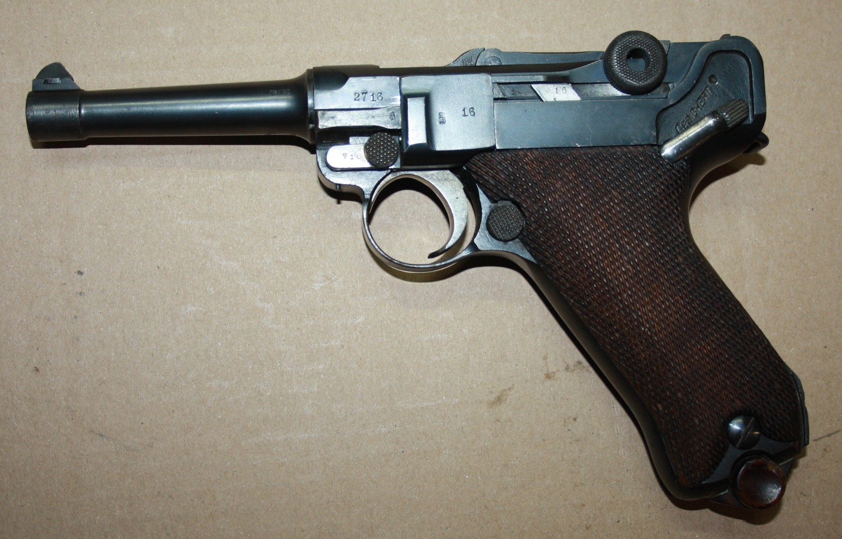 orig. deutsche WK1 Luger P08 Pistole "Erfurt 1914" im Kal. 9x19 -TIP TOP- – Bild 1