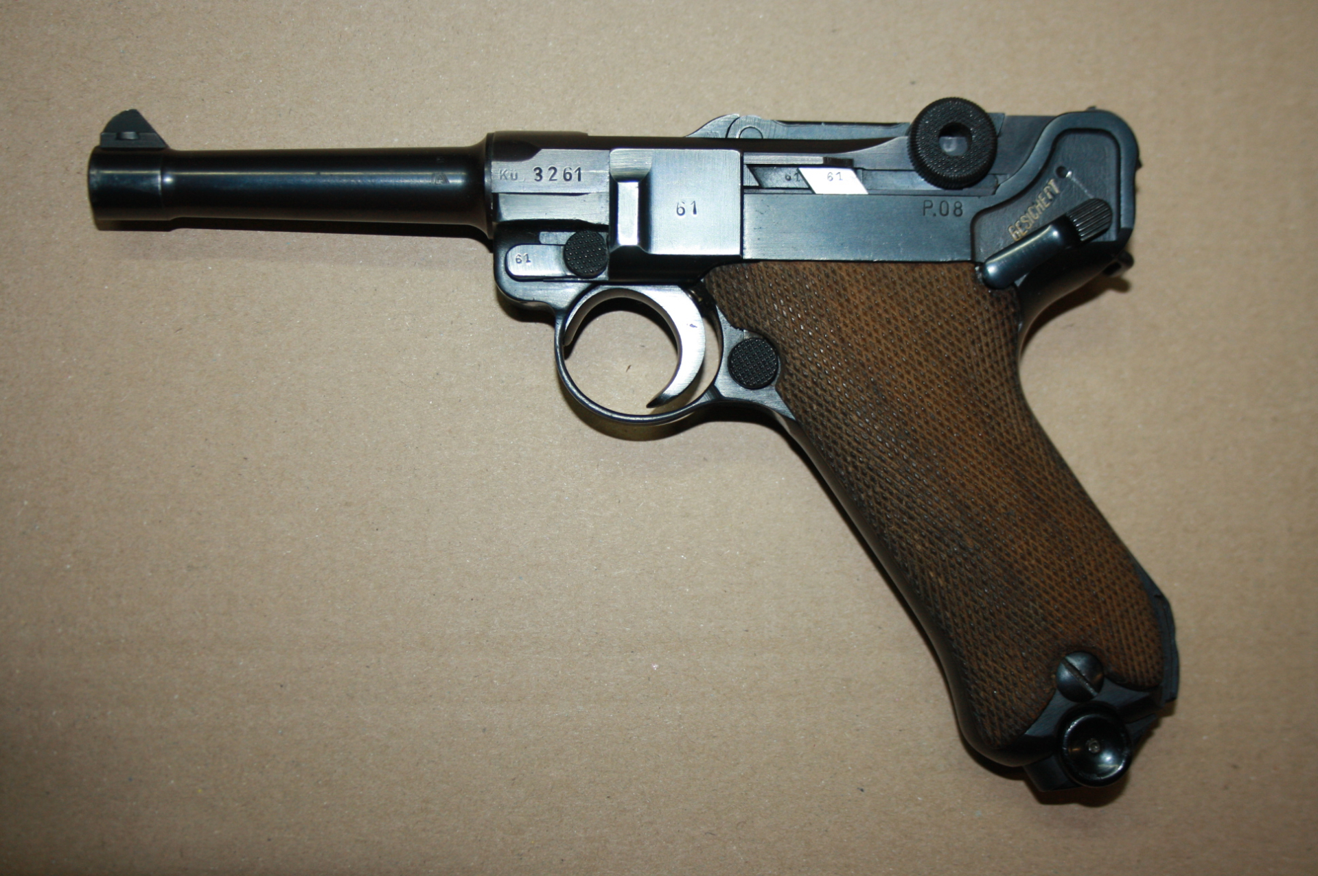 orig. deutsche WK2 Luftwaffe Luger P08 Pistole "KÜ 41/42" im Kal. 9x19 -TIP TOP- – Bild 1