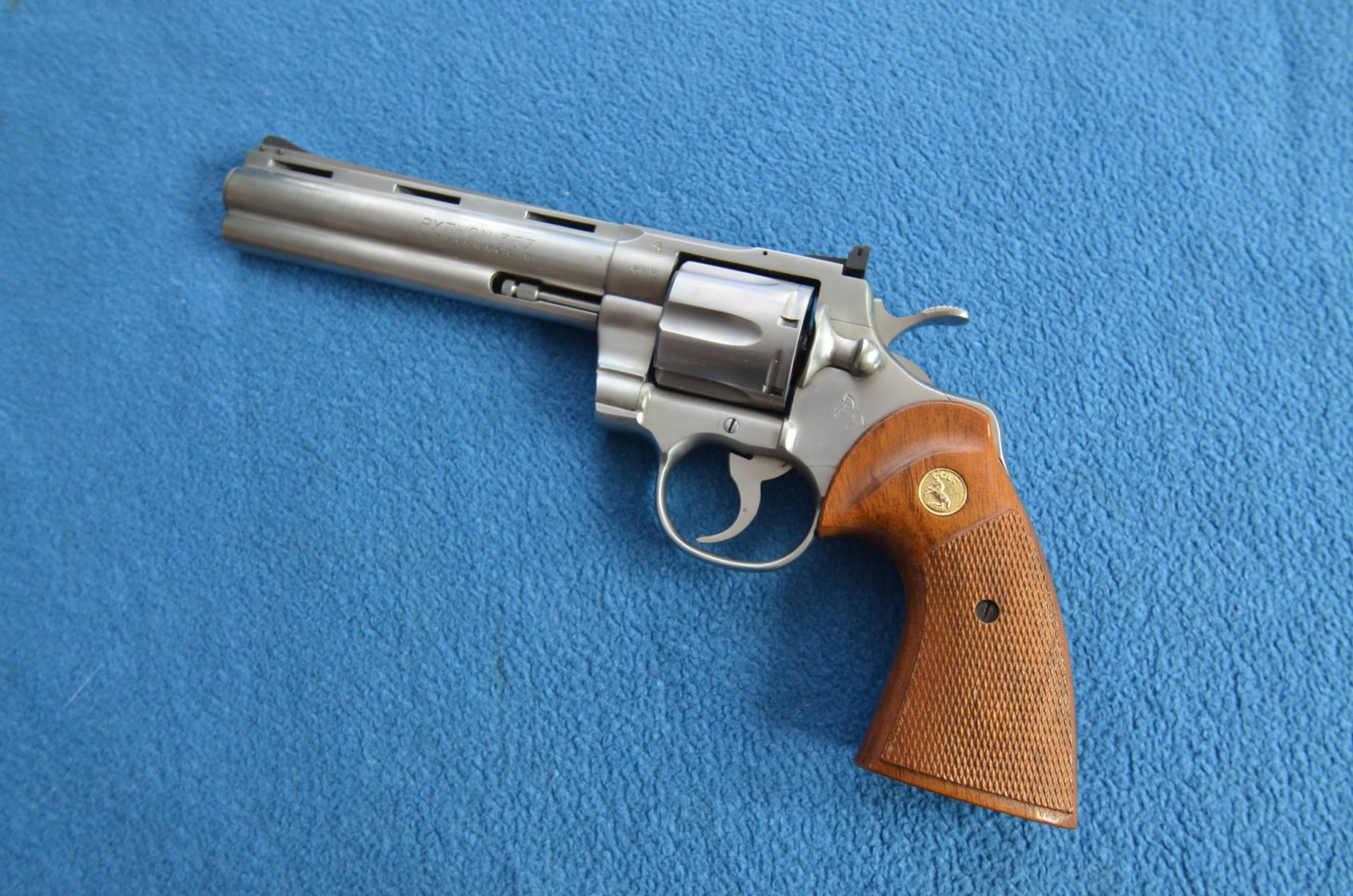 SEHR SCHÖNER REVOLVER COLT PYTHON 6" STAINLESS STEEL .357 MAGNUM – Bild 1