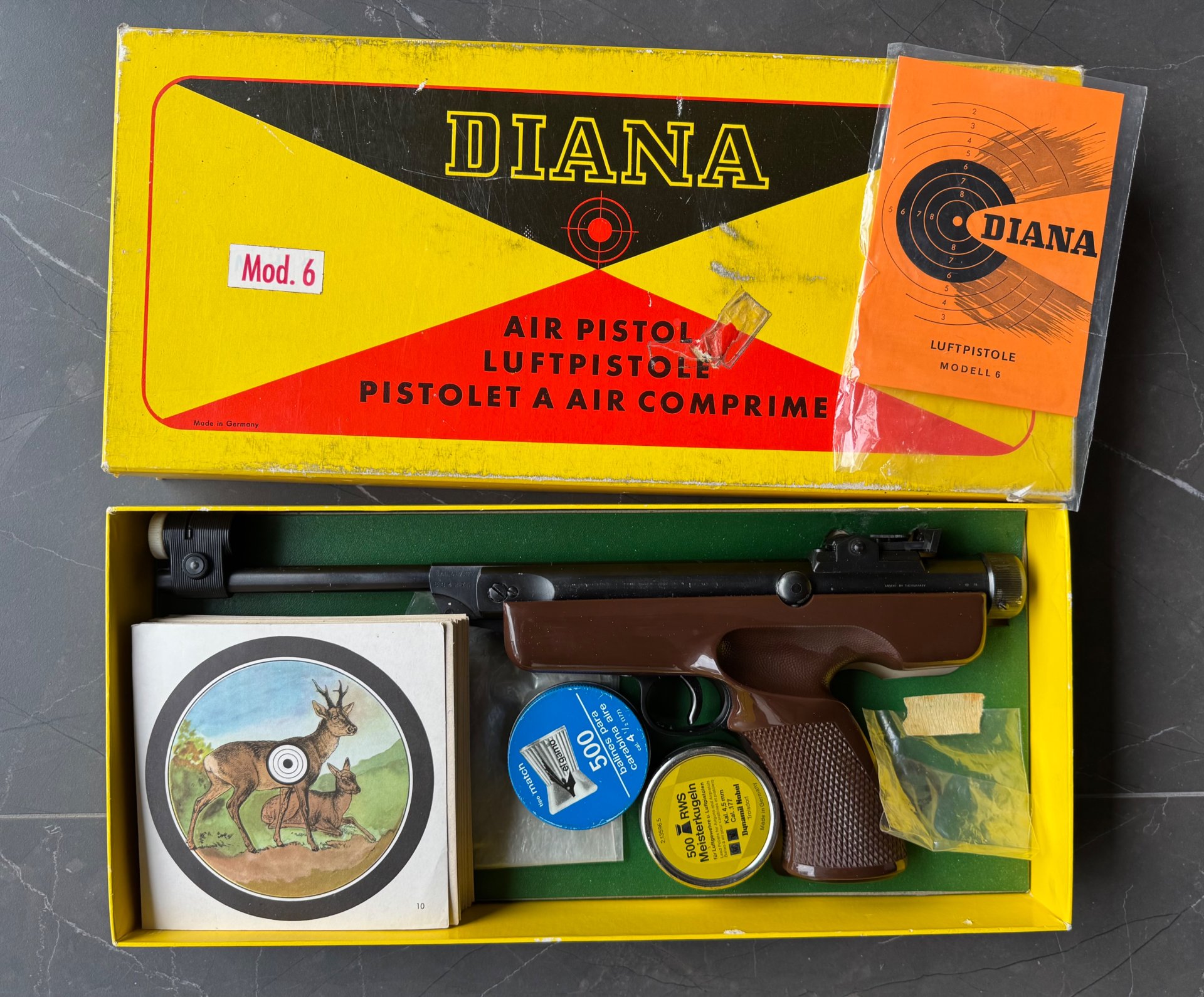 Diana Modell 6 - Top Schussbild - Originalverpackung – Bild 1