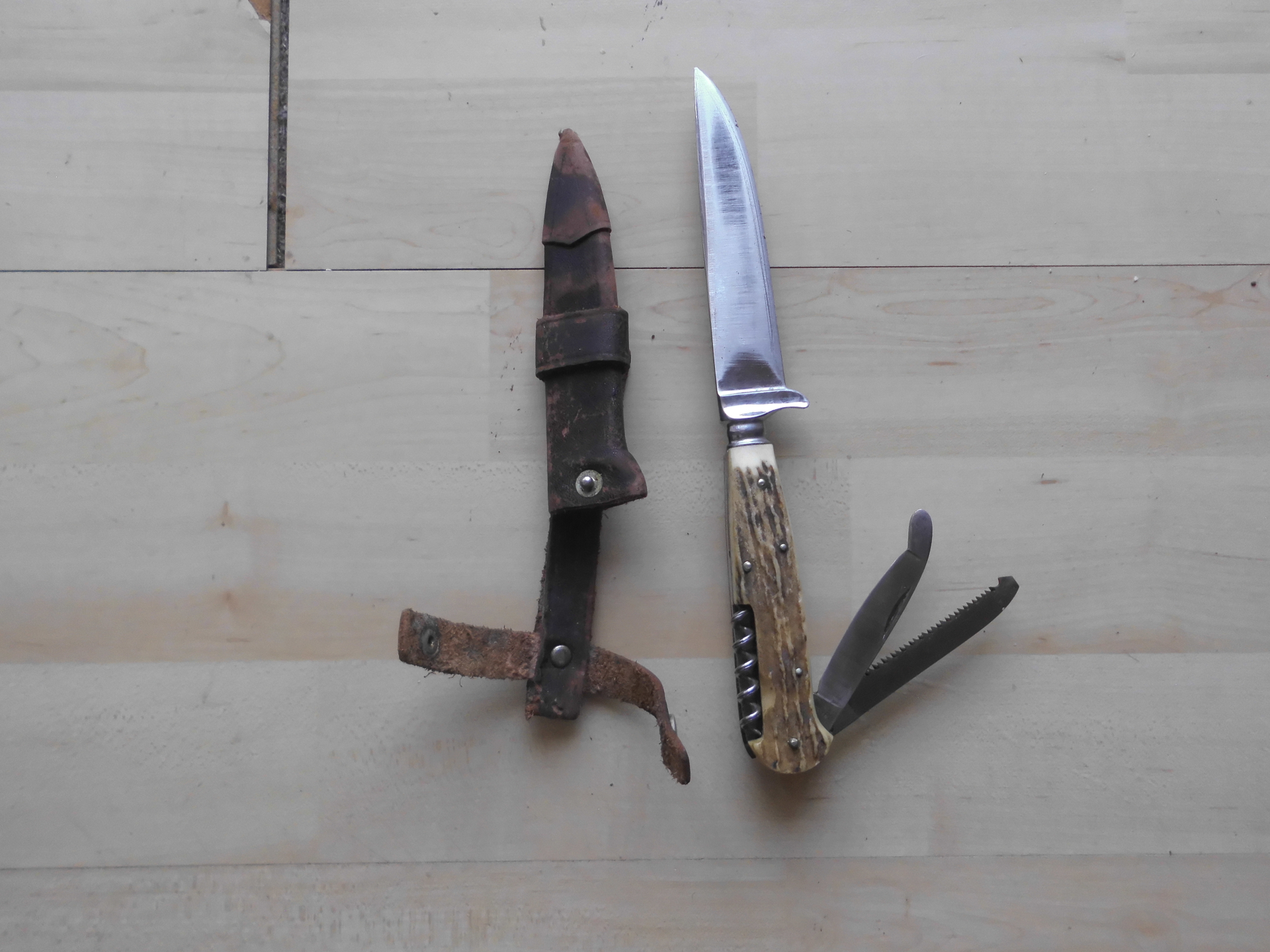 JAGDMESSER mit Hirschhorngriff! – Bild 1
