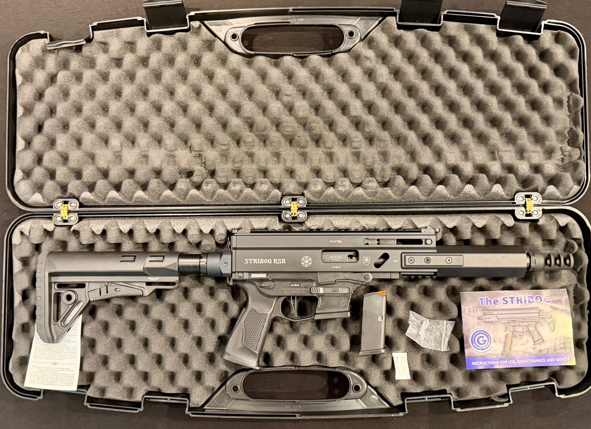 Grand Power Stribog RSR 9 mm Luger – Sportzulassung, geschlossener Handschutz, Glock-Magazine – Neuw – Bild 2
