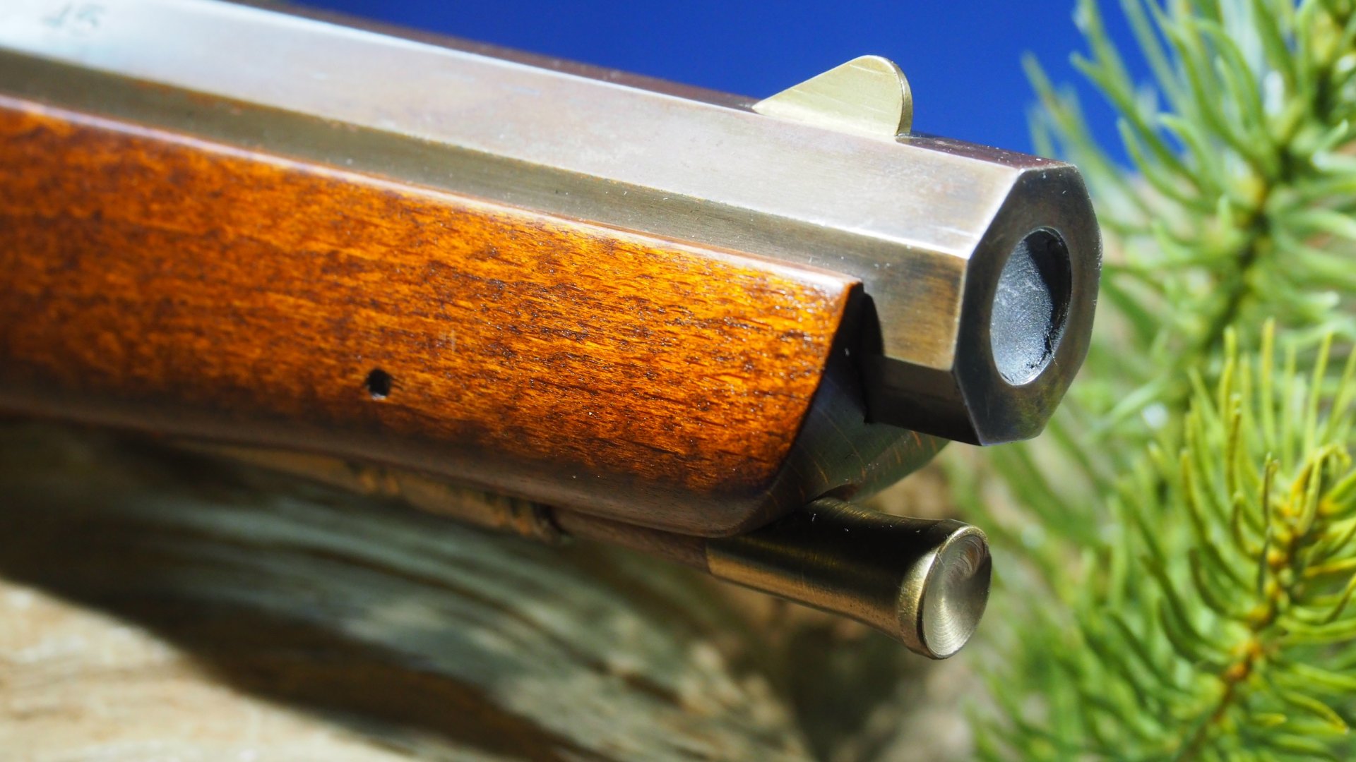 Rigarmi Italien Vorderlader-Pistole, Modell "Plains", Kal: .45 Perk., Guter Zustand ! – Bild 6