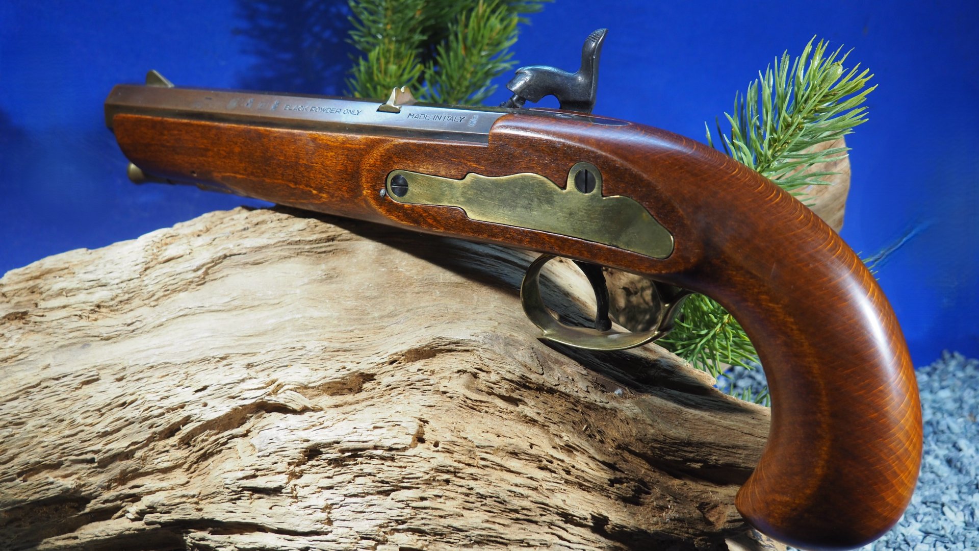 Rigarmi Italien Vorderlader-Pistole, Modell "Plains", Kal: .45 Perk., Guter Zustand ! – Bild 2