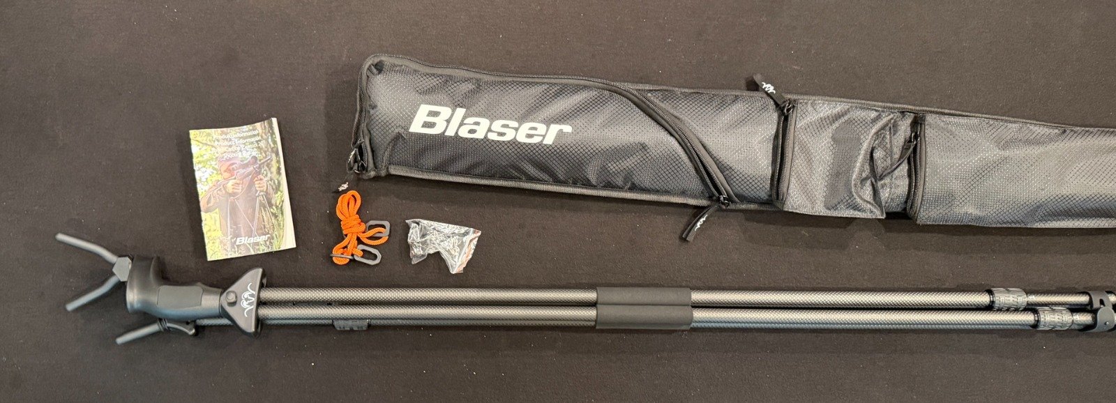 Blaser Carbon Zielstock 2.0 – Vierbein, 124–198 cm, drehbarer Pistolengriff – NEU – Bild 1