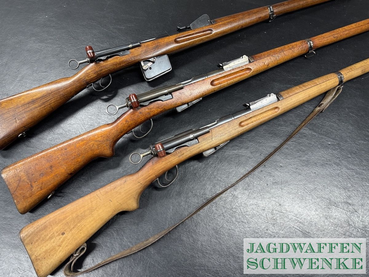3x Schweizer Ordonnanz Gewehr im Paket / Konvolut Schmidt Rubin GP11 und GP 90 – Bild 1