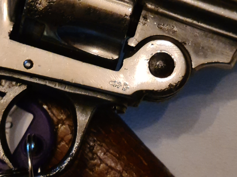 PARKER Belgischer Top-Break Revolver Kal. .32 S&W um 1900 | Webley-System | ELG | Krone/U | mit Hols – Bild 3