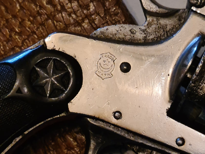 PARKER Belgischer Top-Break Revolver Kal. .32 S&W um 1900 | Webley-System | ELG | Krone/U | mit Hols – Bild 4
