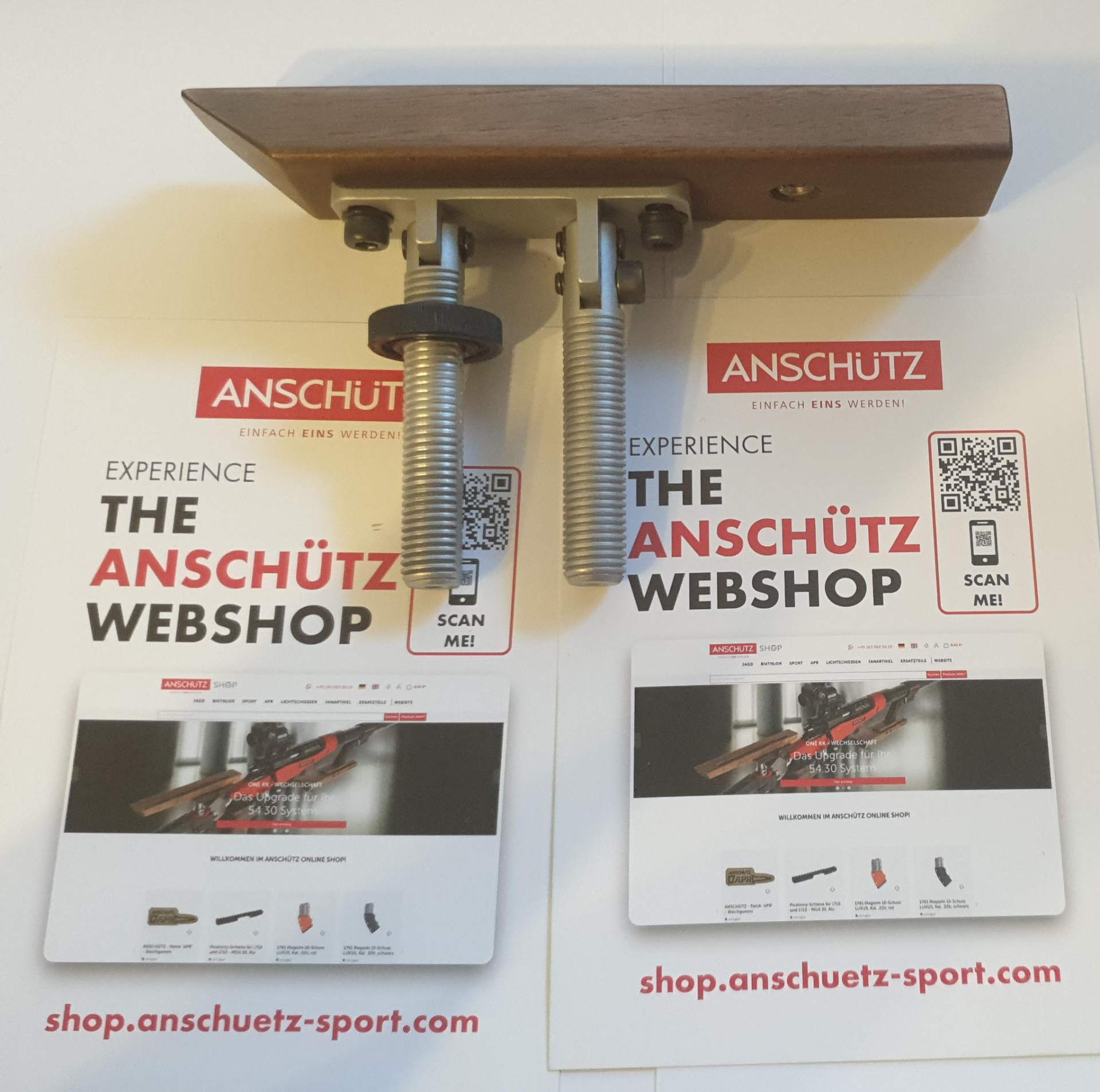 E6 014280 ANSCHÜTZ Backe 9015 Nussbaum geölt 160 mm + Backenausleger – Bild 2