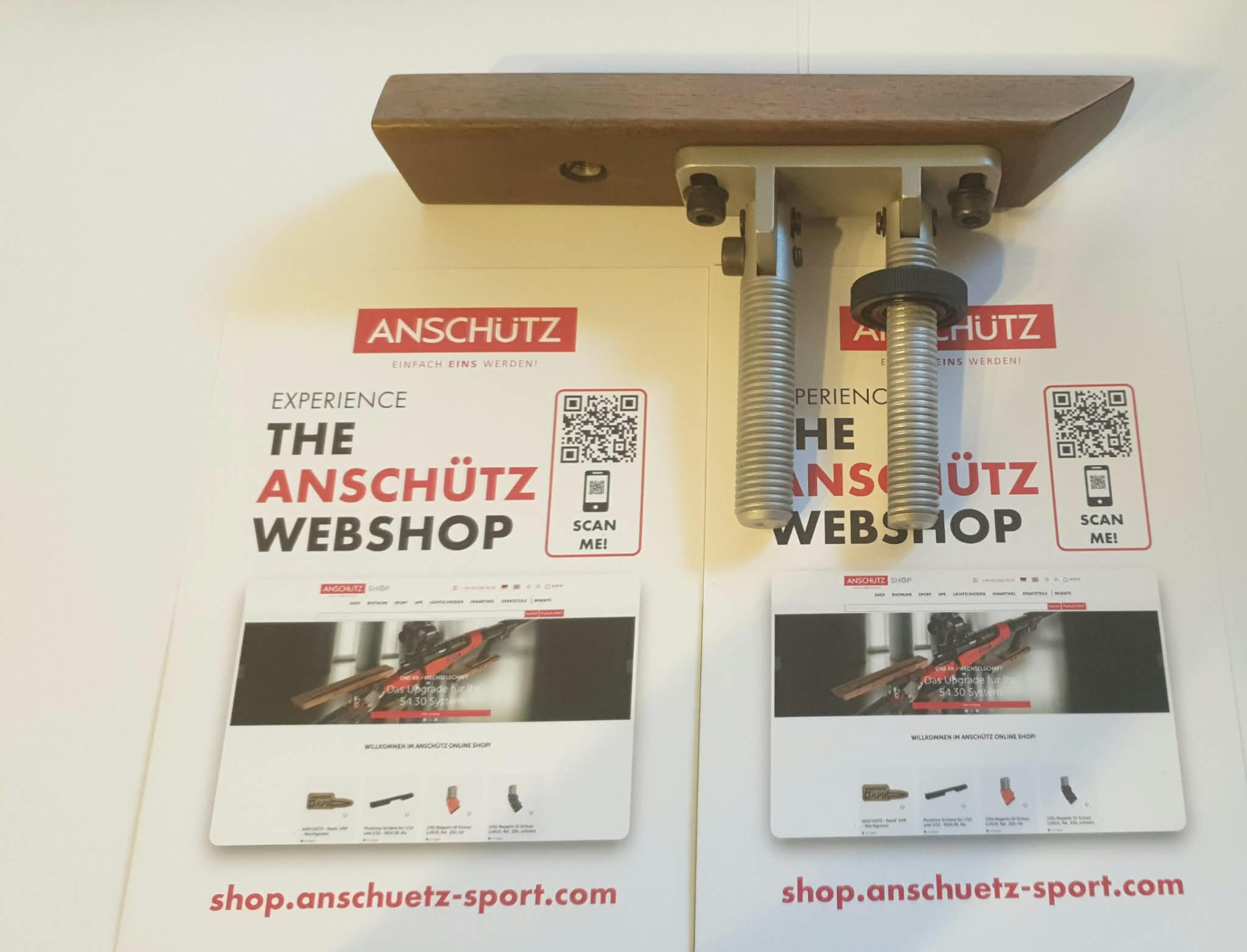 E6 014280 ANSCHÜTZ Backe 9015 Nussbaum geölt 160 mm + Backenausleger – Bild 1