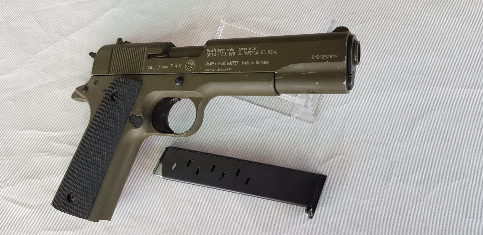 COLT Government 1911 A1 - 9 mm P.A.K. - ODG (Olive Drab Green) Limited Edition – Bild 3