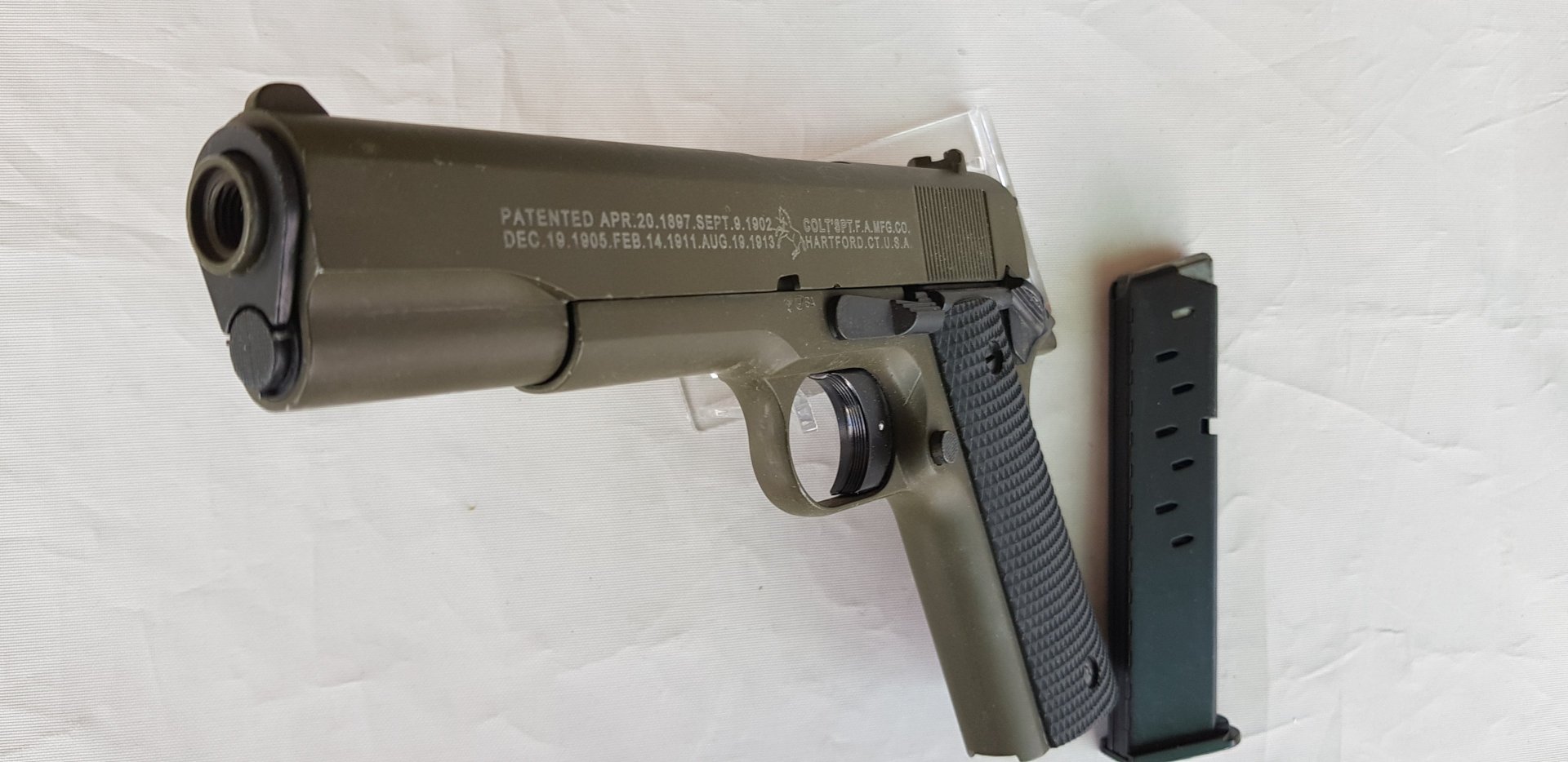 COLT Government 1911 A1 - 9 mm P.A.K. - ODG (Olive Drab Green) Limited Edition – Bild 4