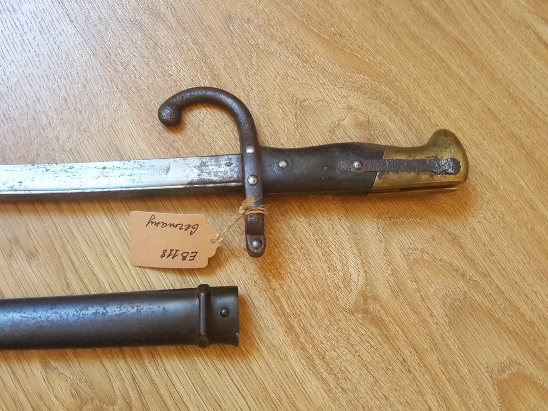 Ersatz-Notbajonett EB118 (Gras M1874) Deutsche aptiert Gew88 WK1 – Bild 2