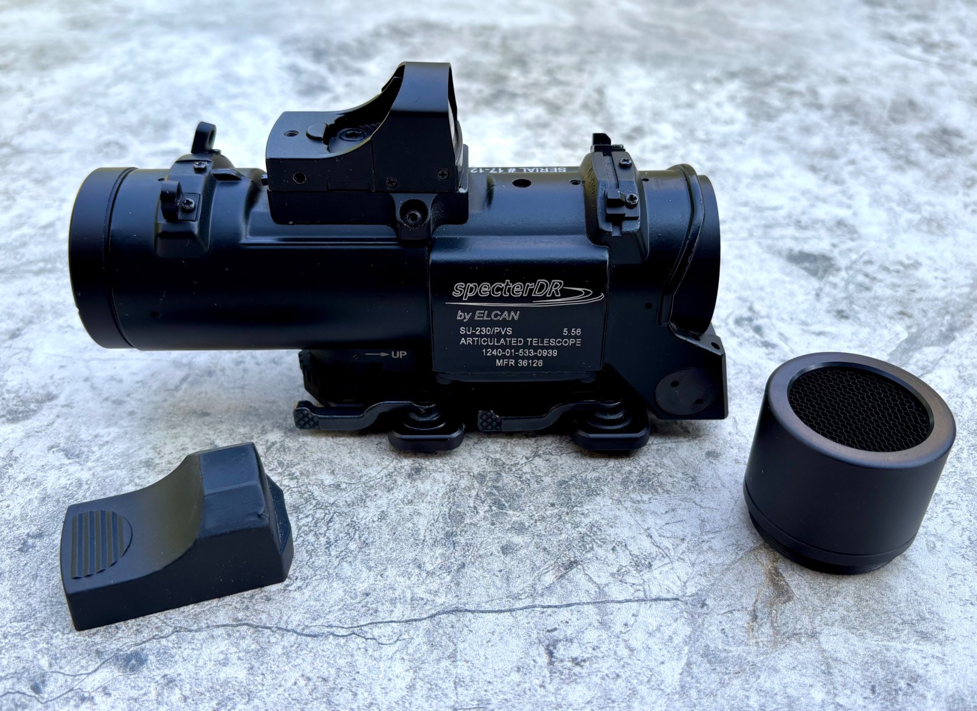 Prismenvisier Elcan Specter 1x / 4x DR SU-230/PVS Kal. 5,56mm .223 Zielfernrohr inkl. Red Dot – Bild 1