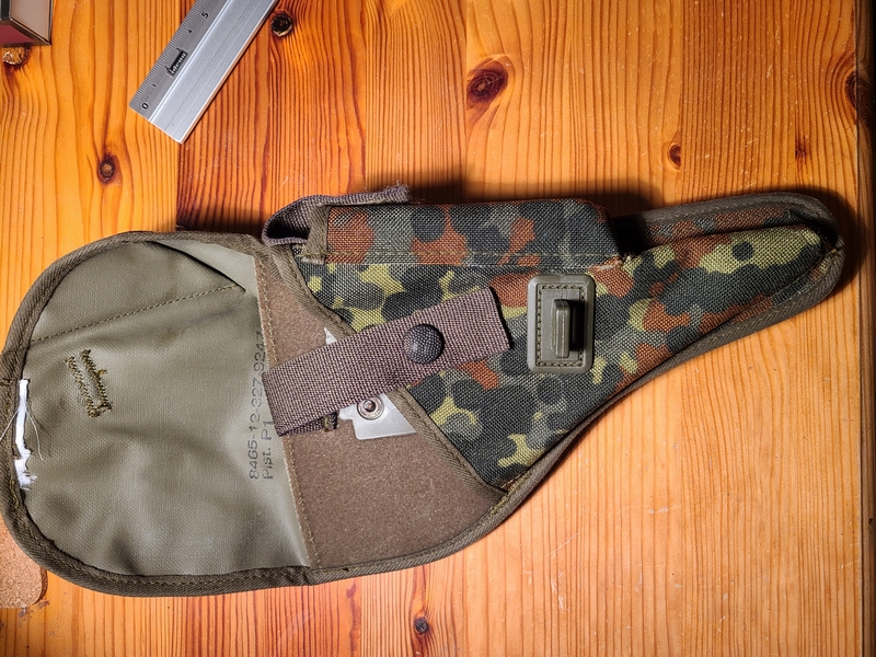 BW Pistolentasche /Koppeltasche / Holster für P1 / P38 Textil Flecktarn – Bild 3