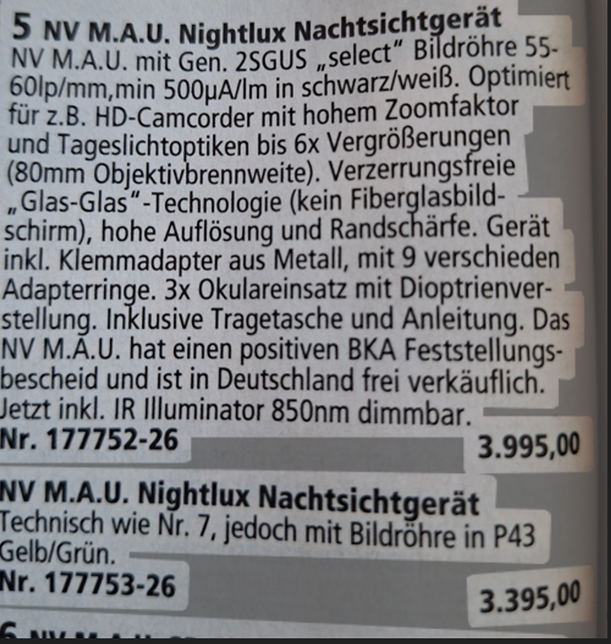 Neuwertiges MV M.A.U. Nightlux Nachtsichtgerät – Bild 6