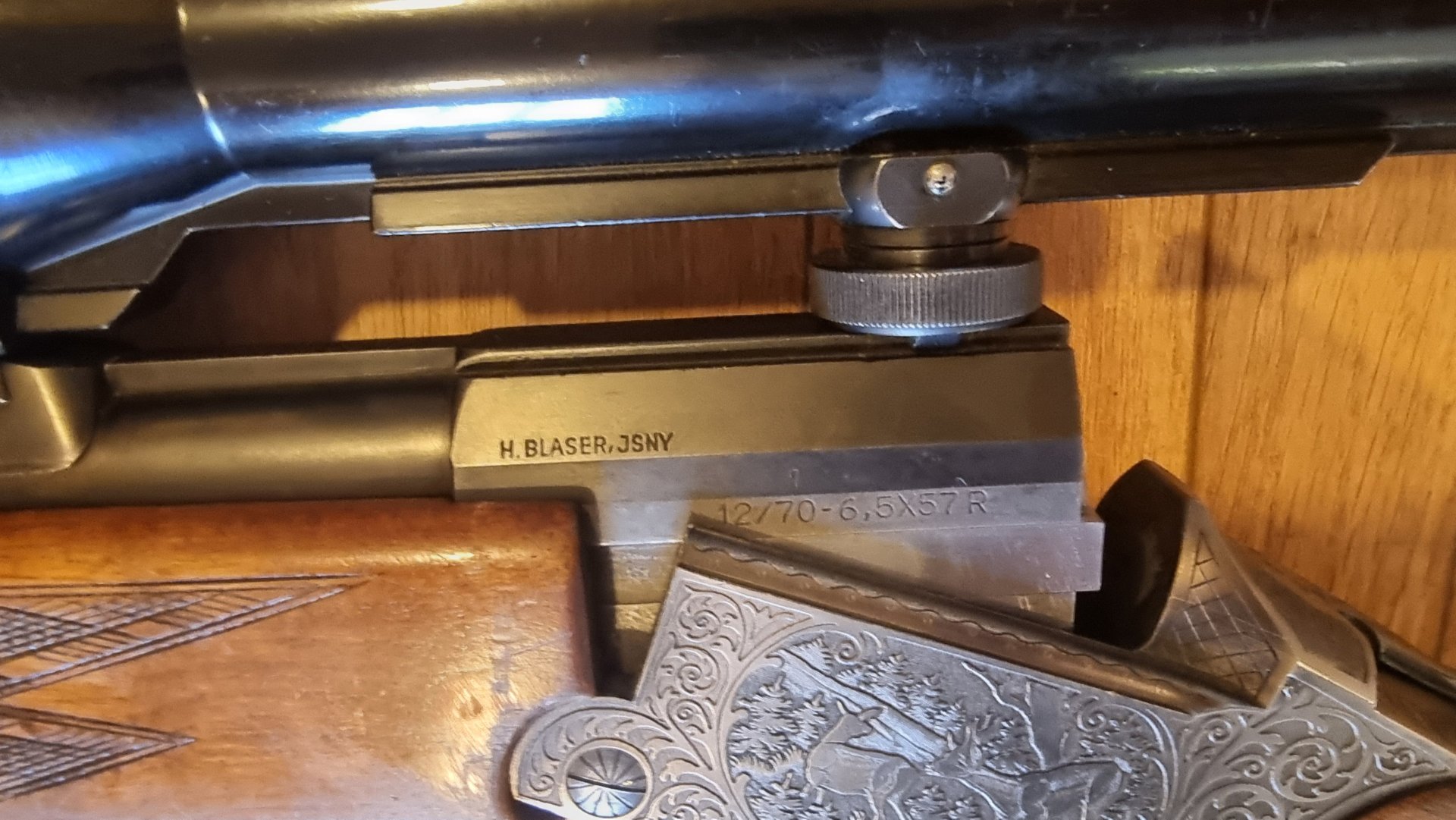 BBF Blaser 700/88 6,5x57R + 12/70 (EL .22 Hornet) // ATL: 5,6x50R Mag + 12/70 Linksschaft Zeiss – Bild 3