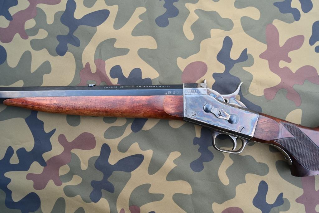 Sportgewehr Einzellader Rolling-Block-Büchse Davide Pedersoli Mod. 3514 Kal. .45-70 Gov., 1991, Top! – Bild 5