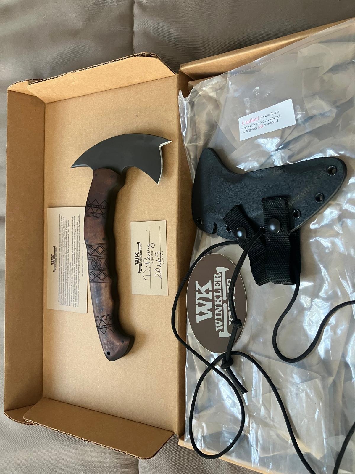Winkler Knives RnD Compact Axe Axt – Maple Tribal Front Spike – Bild 7