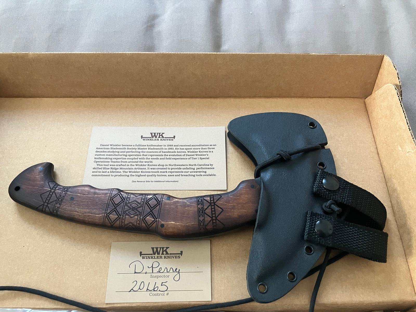 Winkler Knives RnD Compact Axe Axt – Maple Tribal Front Spike – Bild 6