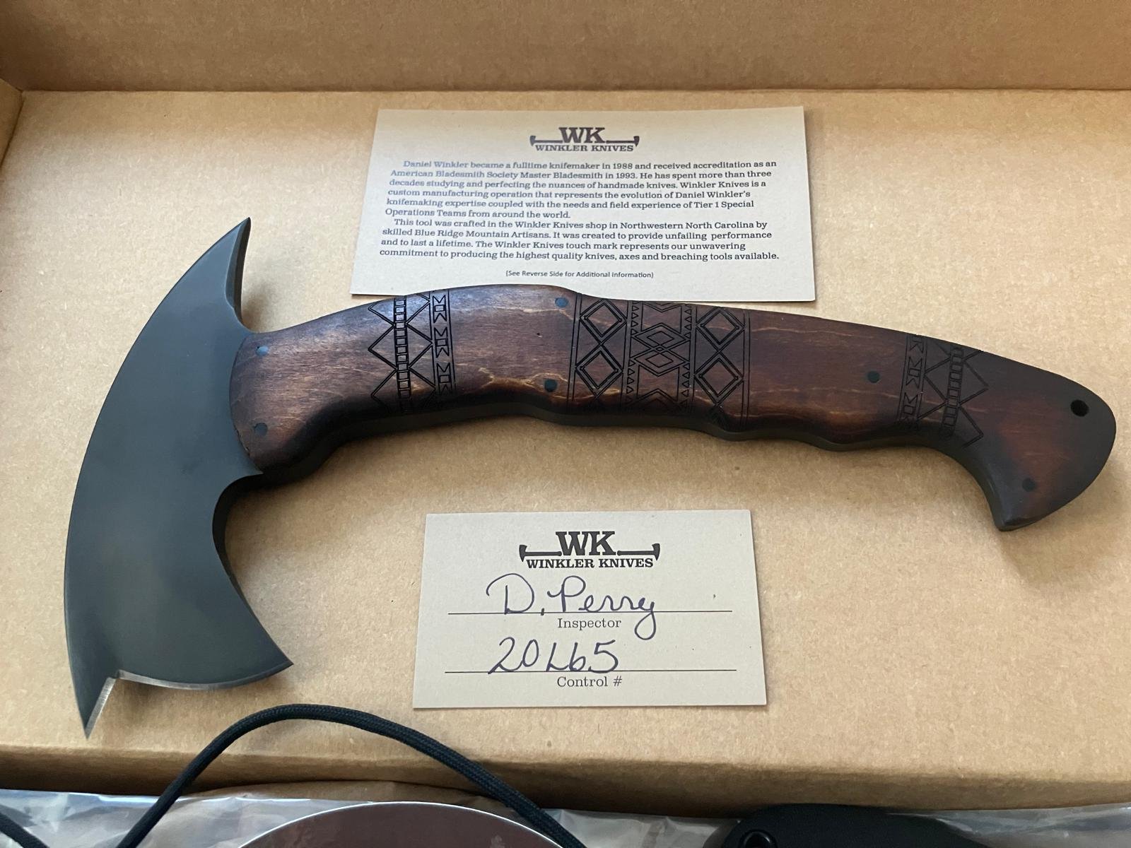 Winkler Knives RnD Compact Axe Axt – Maple Tribal Front Spike – Bild 3