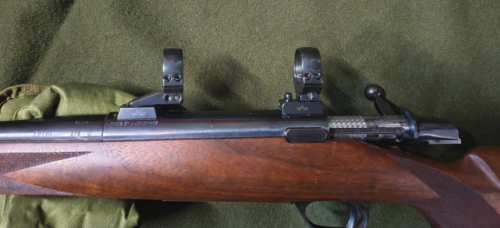 Repetierer Jongmans .30-06 mit Schalldämpfer und EAW Schwenkmontage – Bild 3