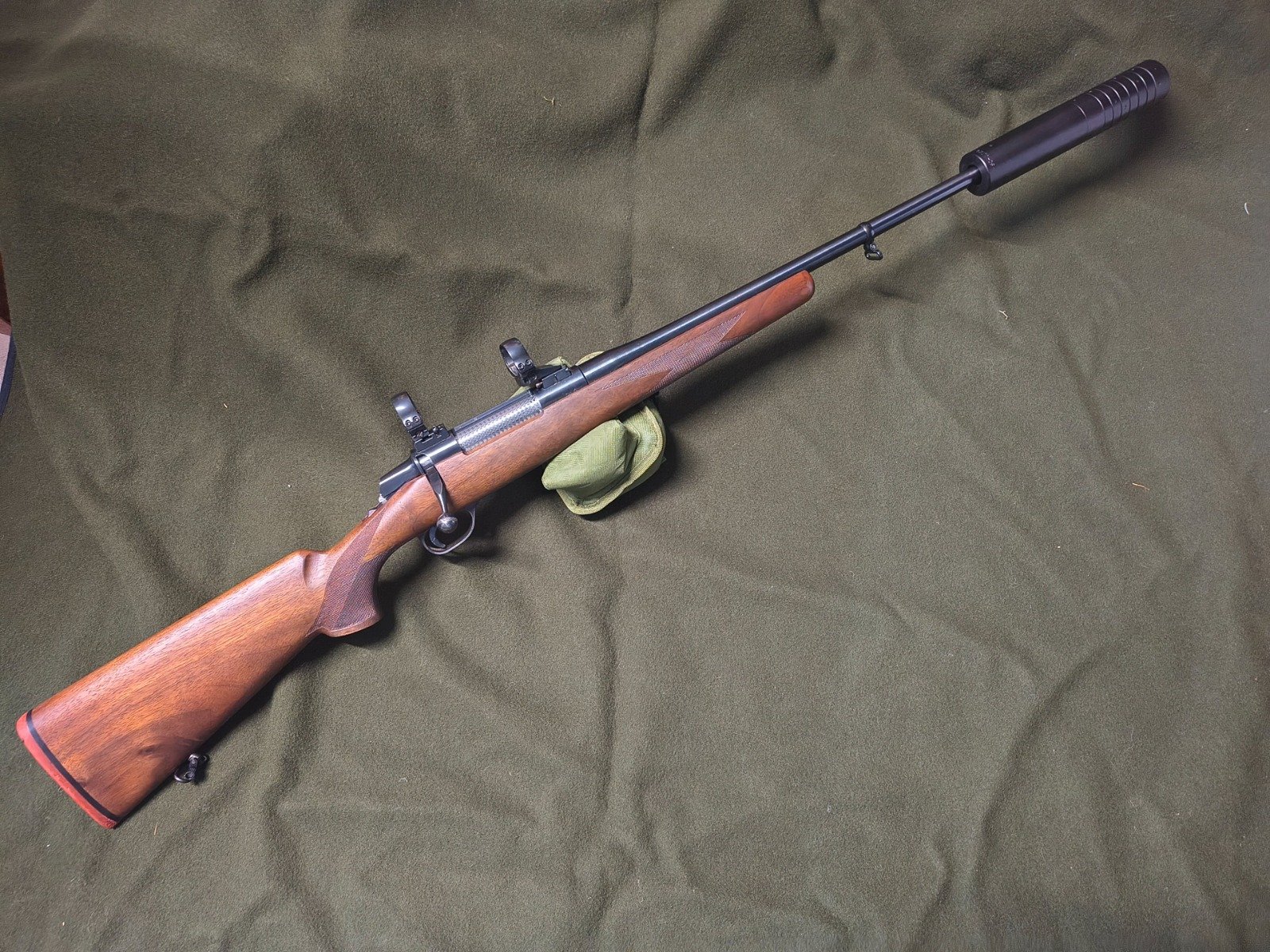 Repetierer Jongmans .30-06 mit Schalldämpfer und EAW Schwenkmontage – Bild 2