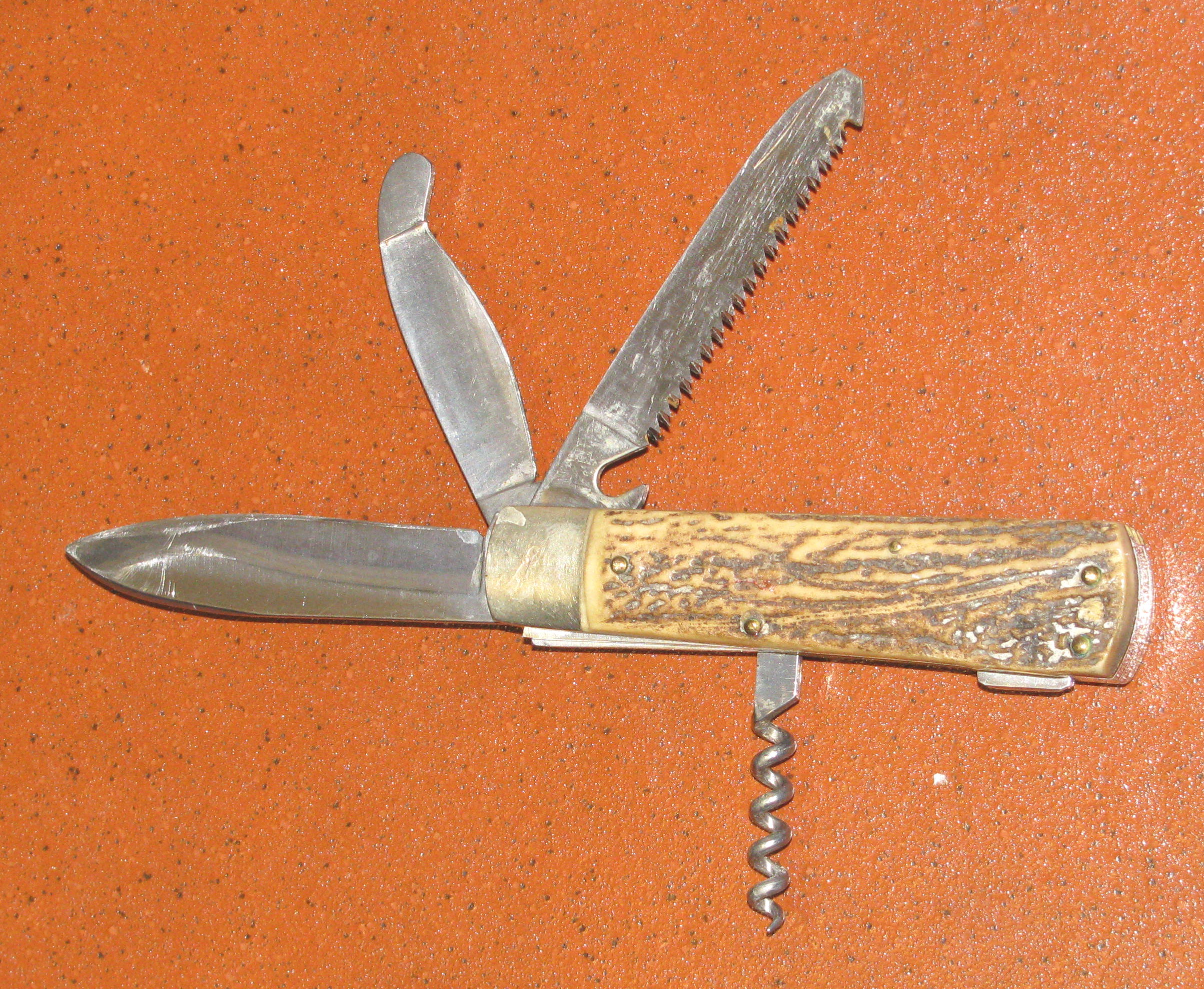 RAZOR KEEN WAIDMANNSHEIL Taschenmesser mit Horn / Fehler – Bild 2
