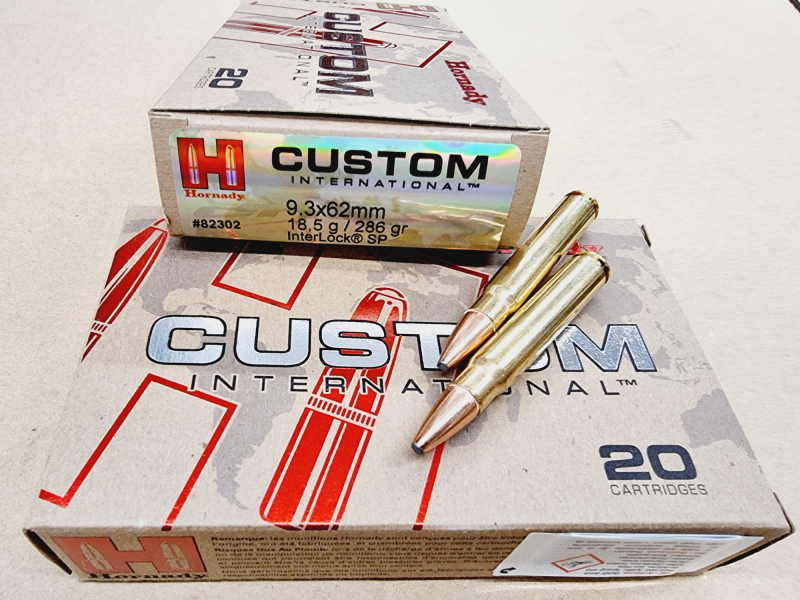 9,3x62/286grs. Interlock SP Hornady Custom 20 stk. No. 82302 # SSZ Berka – Bild 1