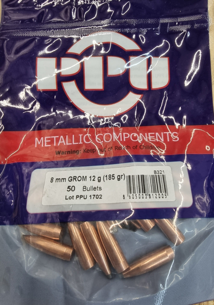 8mm/185grs PPU Grom Jagdgeschosse 50 Stk. #B-321 # SSZ Berka – Bild 1