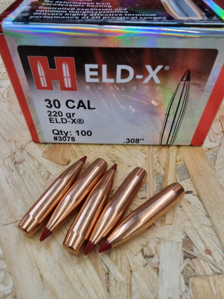 .30-.308/220grs Hornady ELD-X No. 3078 Geschosse 100 Stk. #SSZ Berka – Bild 1