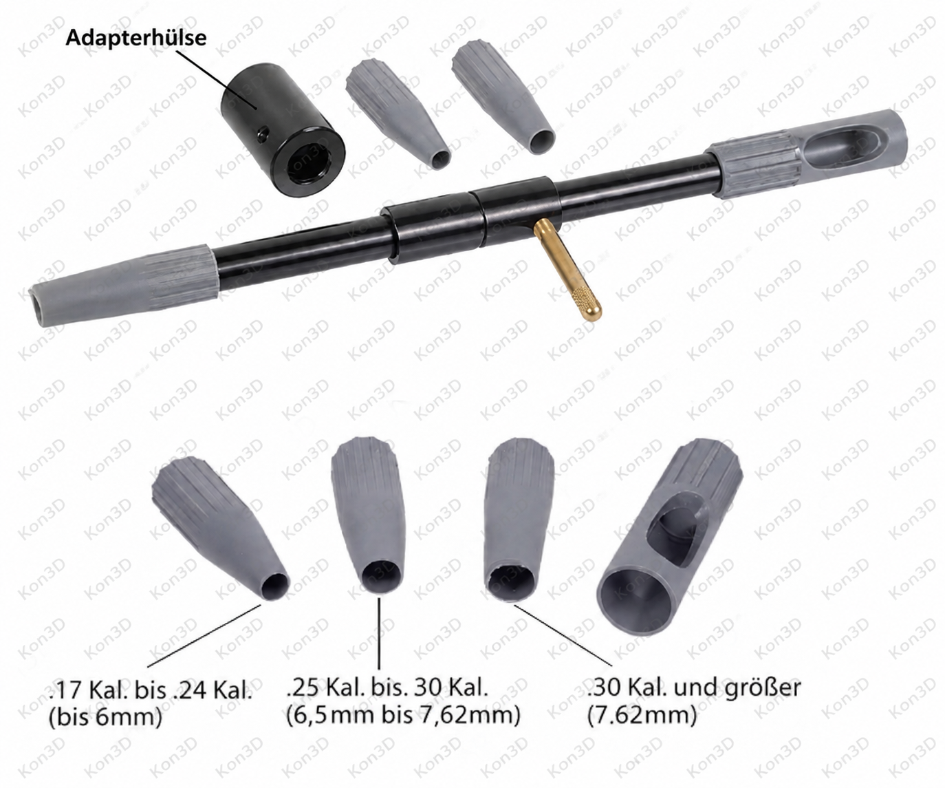 Bore Guide Führungsstab, Putzstockführung, falsches Schloss, Laufreinigungs Tool Kaliber .17 bis .30 – Bild 1