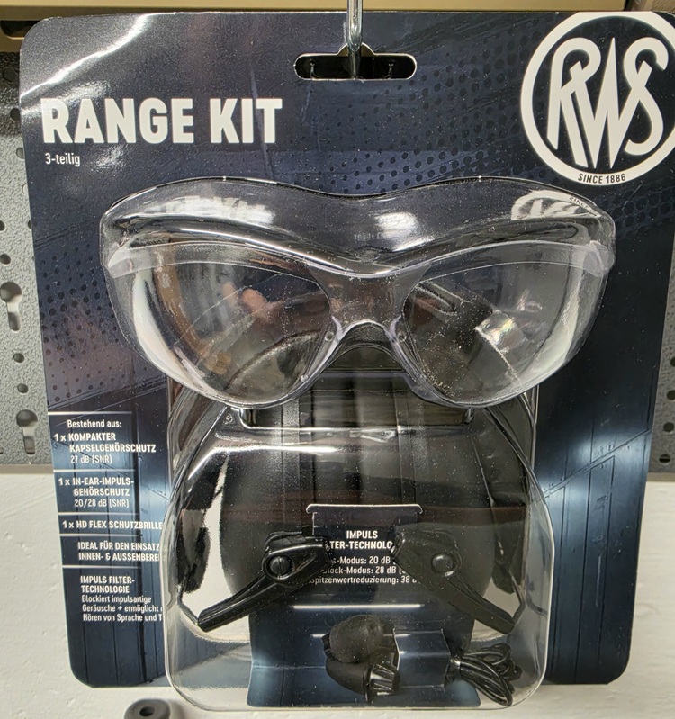RWS Range Kit, Gehörschutz, Brille etc – Bild 1