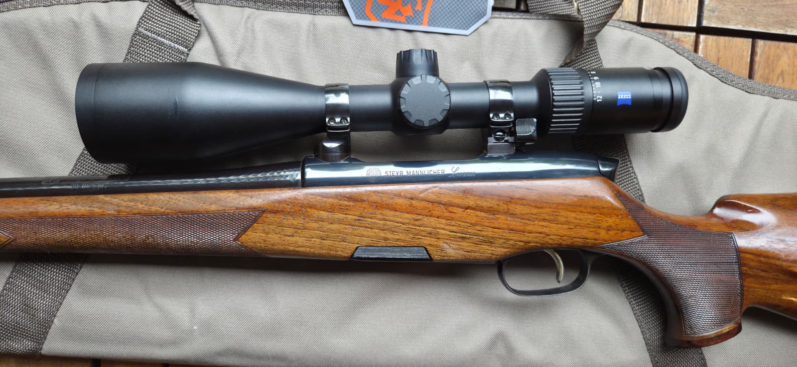 Gebrauchte Steyr Mannlicher Luxus im Kal. .30-06 mit ZEISS Zielfernrohr Conquest V4 3–12x56,A-Tec H3 – Bild 5