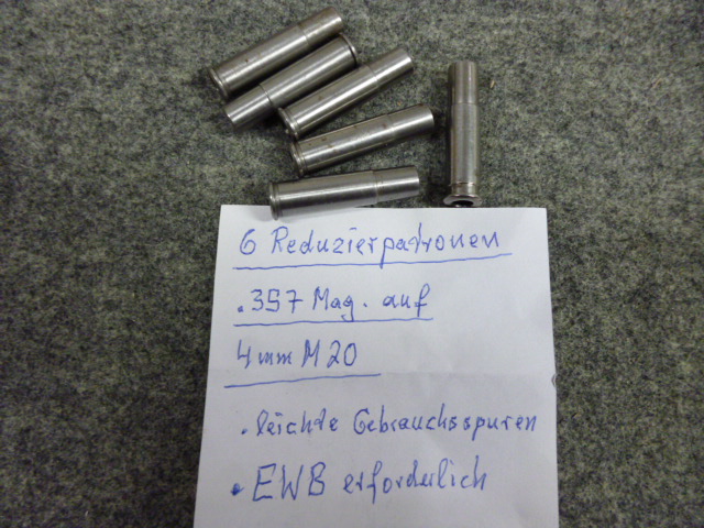 6 Reduzierpatronen Kal. .357Mag auf 4mmM20 – Bild 1