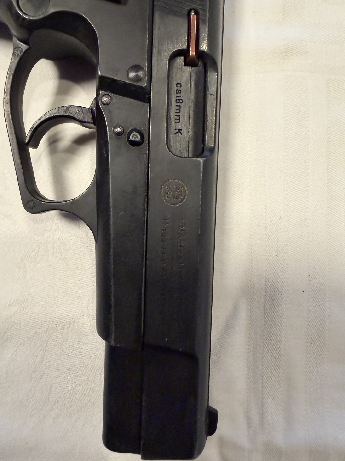 Umarex Browning GPDA8, 8 mm K, PTB, Made in West Germany, Holzgriffschalen – Bild 4