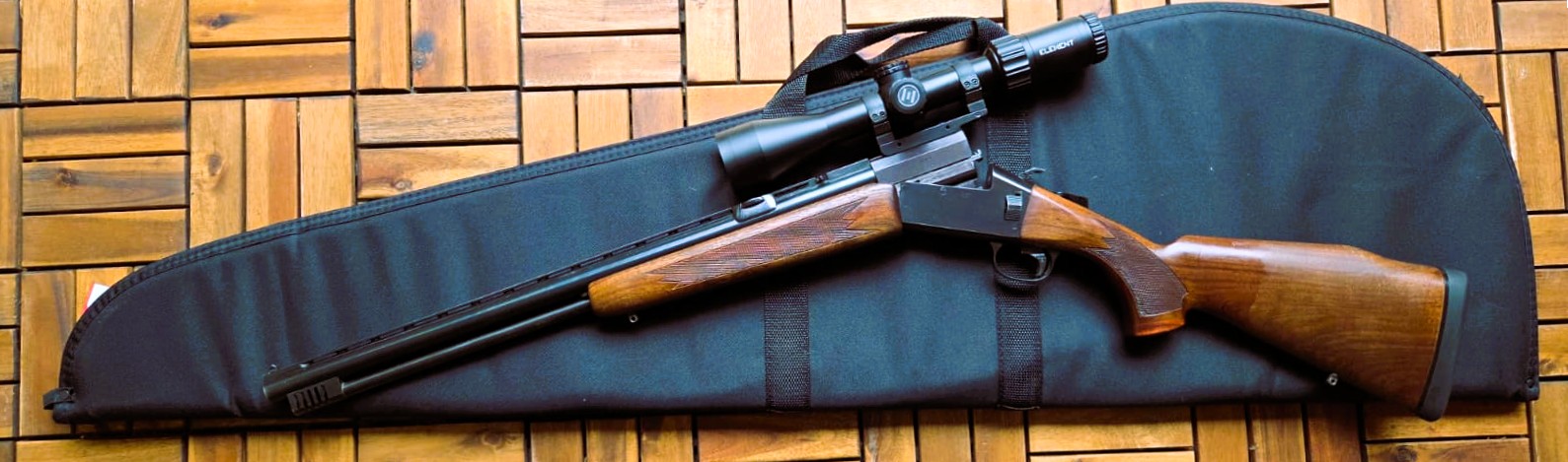 Tikka Bockbüchsflinte im Kal..222 / 12-76 mit Helix HD ZF 2-16x50, Hornady-Gewehrgurt,Futteral – Bild 3