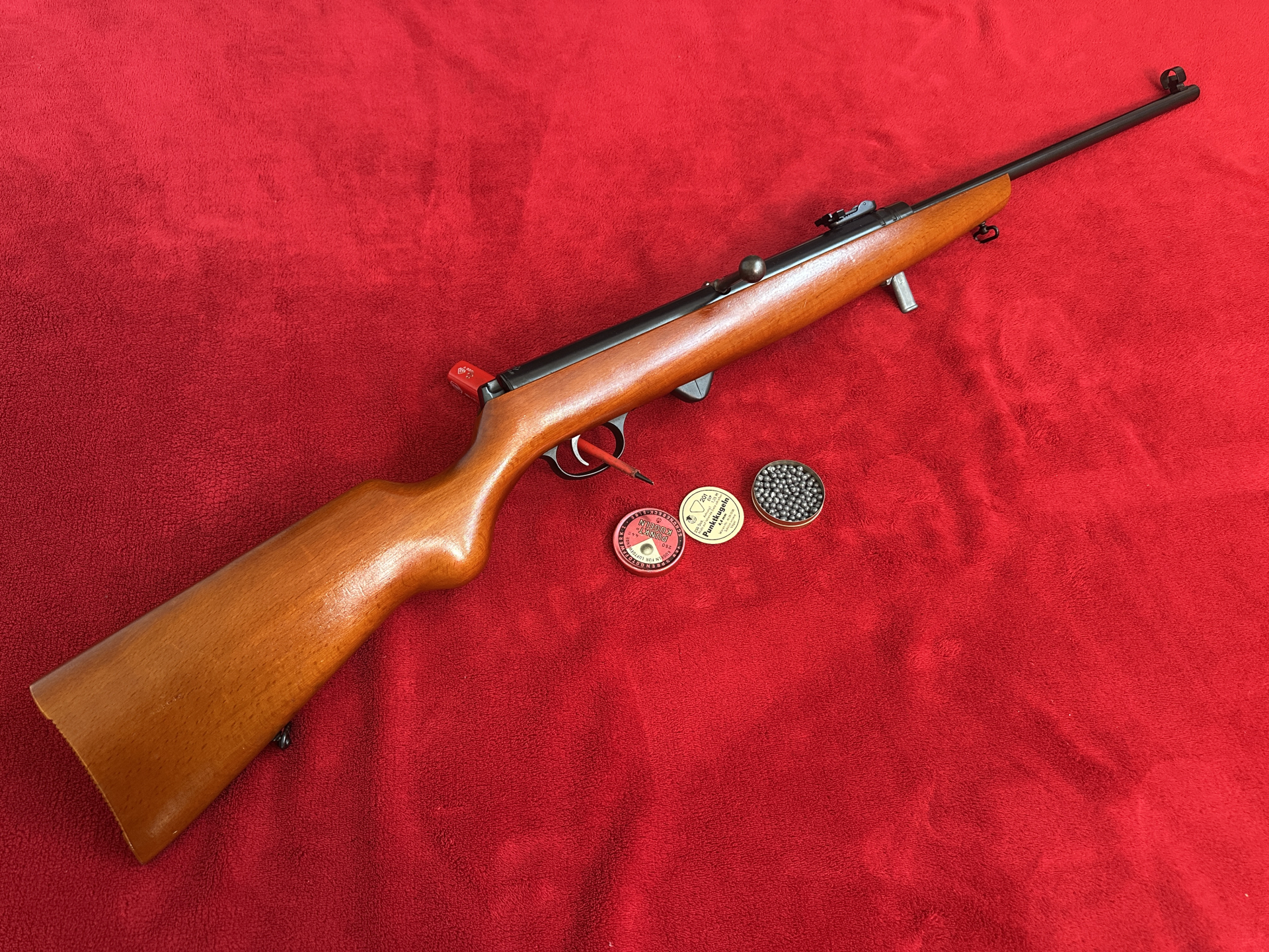 ==>Achtung!Hänel-SUHL DDR -Mod.310-Cal.4.4 mm wie neu Fabrikzustand aus Sammlug 1A Rarität+Kugeln ! – Bild 2