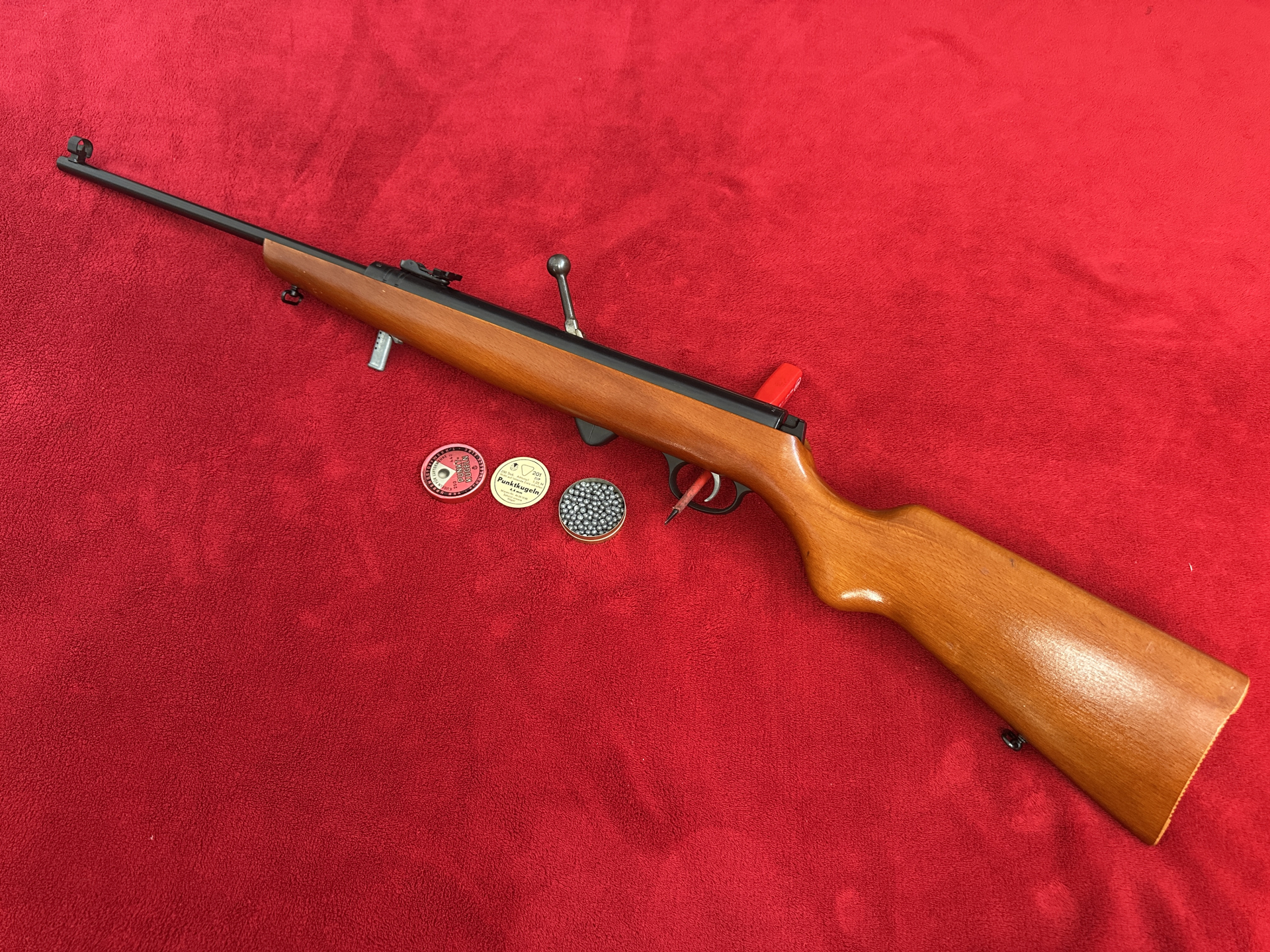 ==>Achtung!Hänel-SUHL DDR -Mod.310-Cal.4.4 mm wie neu Fabrikzustand aus Sammlug 1A Rarität+Kugeln ! – Bild 1