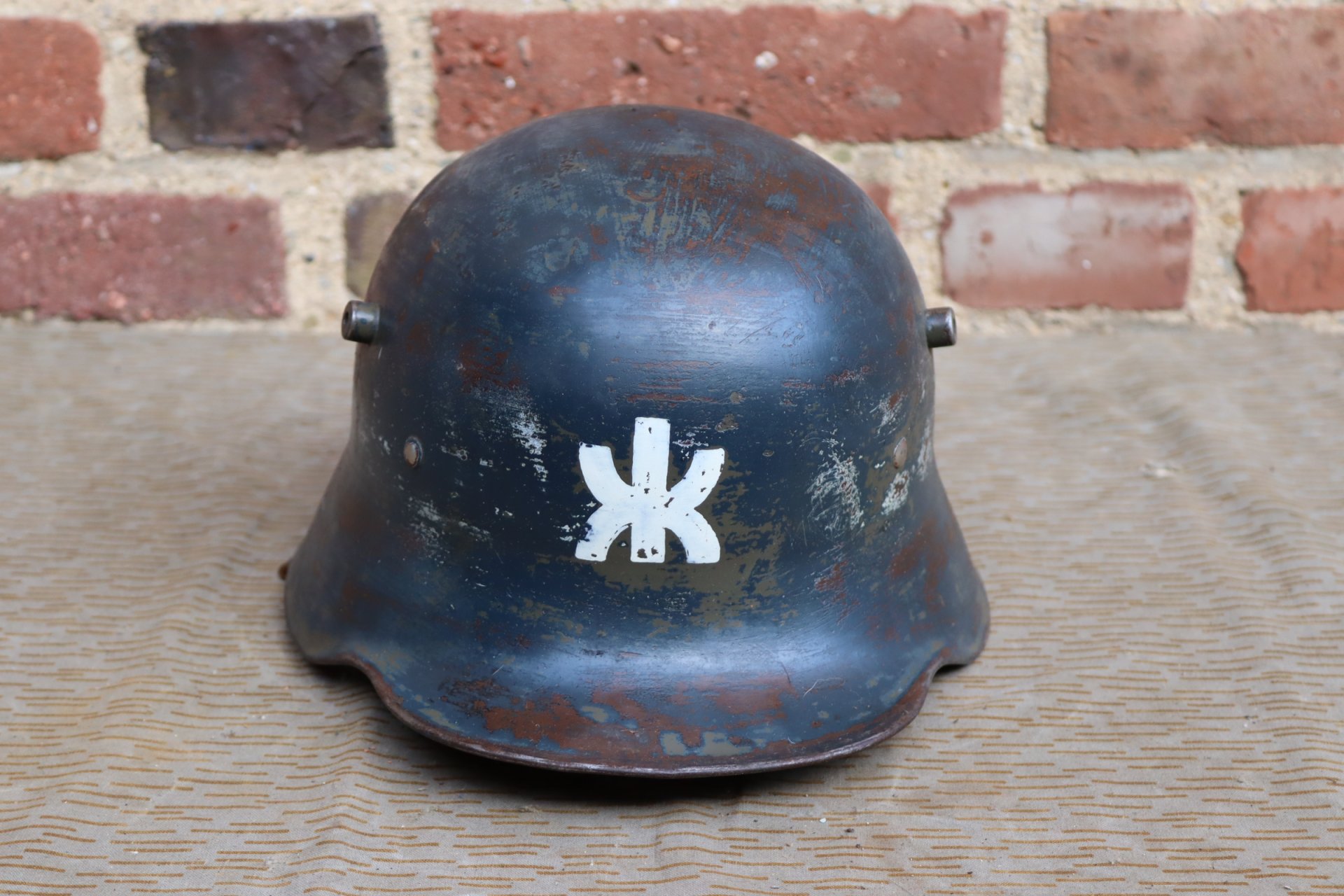 M18 Stahlhelm Hörnerhelm 1.Weltkrieg 2.weltkrieg Freikorps? – Bild 1