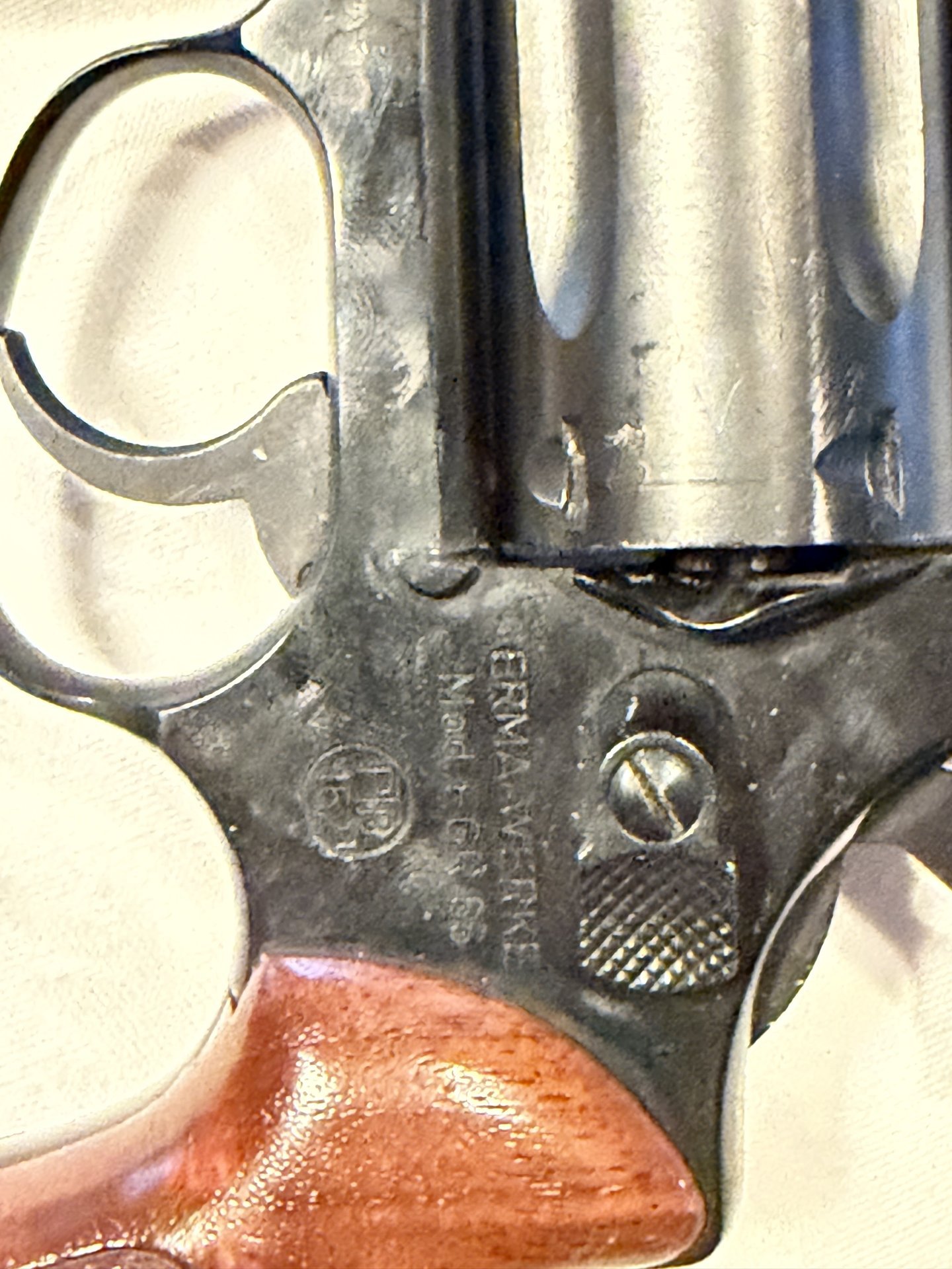 ERMA EGR 66 Schreckschussrevolver 9 mm R.K., PTB 162, Made in Germany, Holzgriffschalen – Bild 3