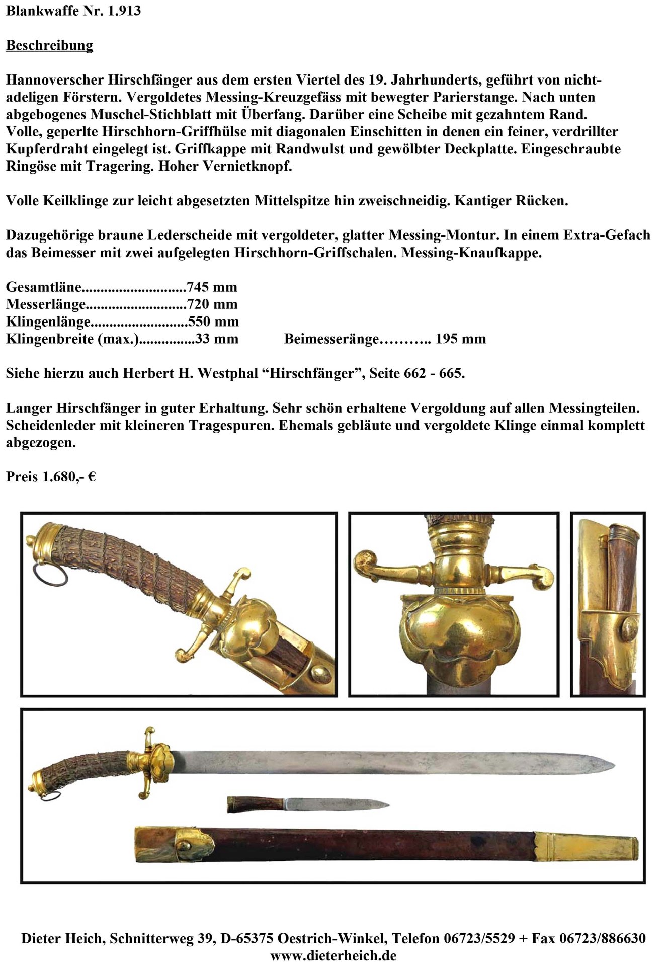 Hirschfänger Hannover – Bild 2