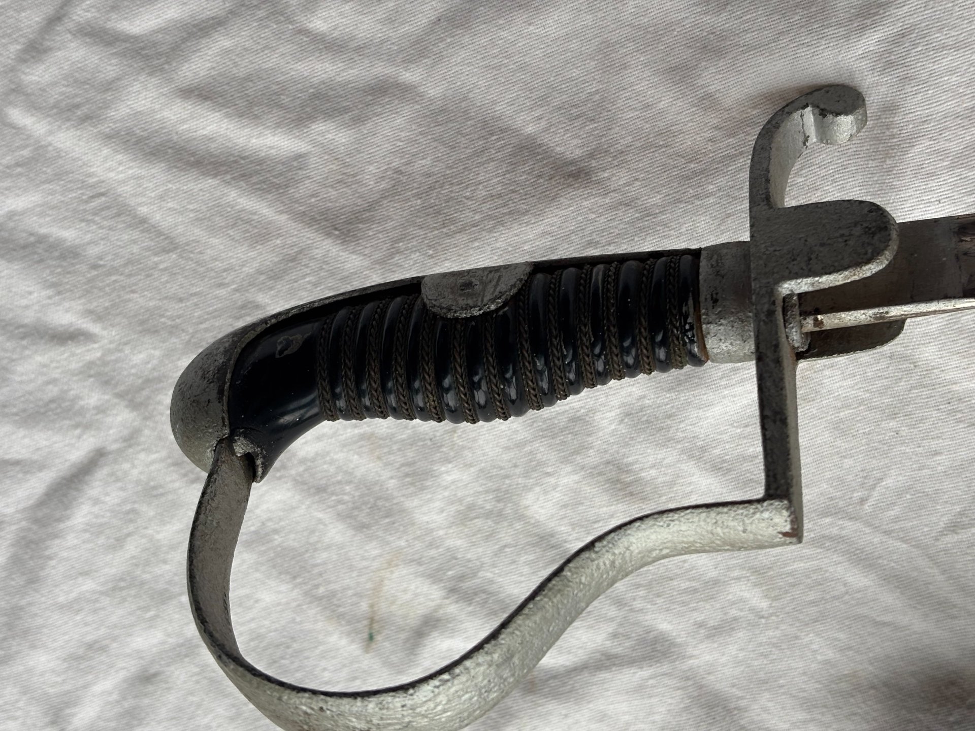 Preußen Artillerie Säbel Top Klingenätzung. 3.Preuß Art.Rgt. Kanonier Zug. Schwarze Metall Scheide – Bild 15