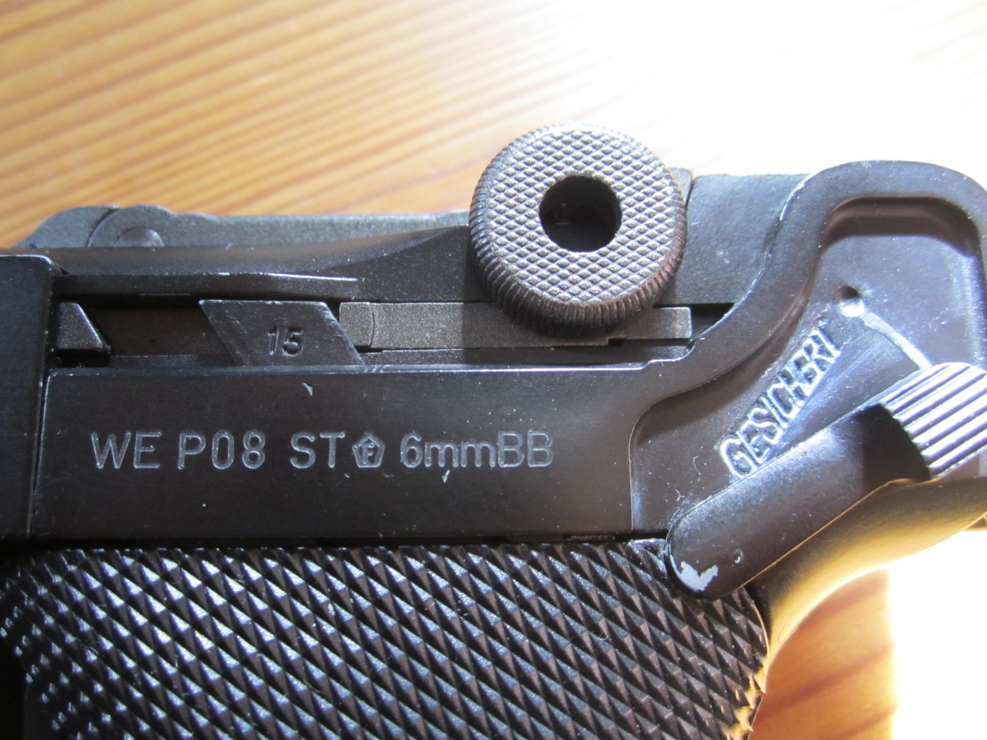 WE 08,mit Holster, Pistole 08,Vollmetall,Deko,Airsoft,Luger,Wei-Etech,Vollmetall – Bild 6