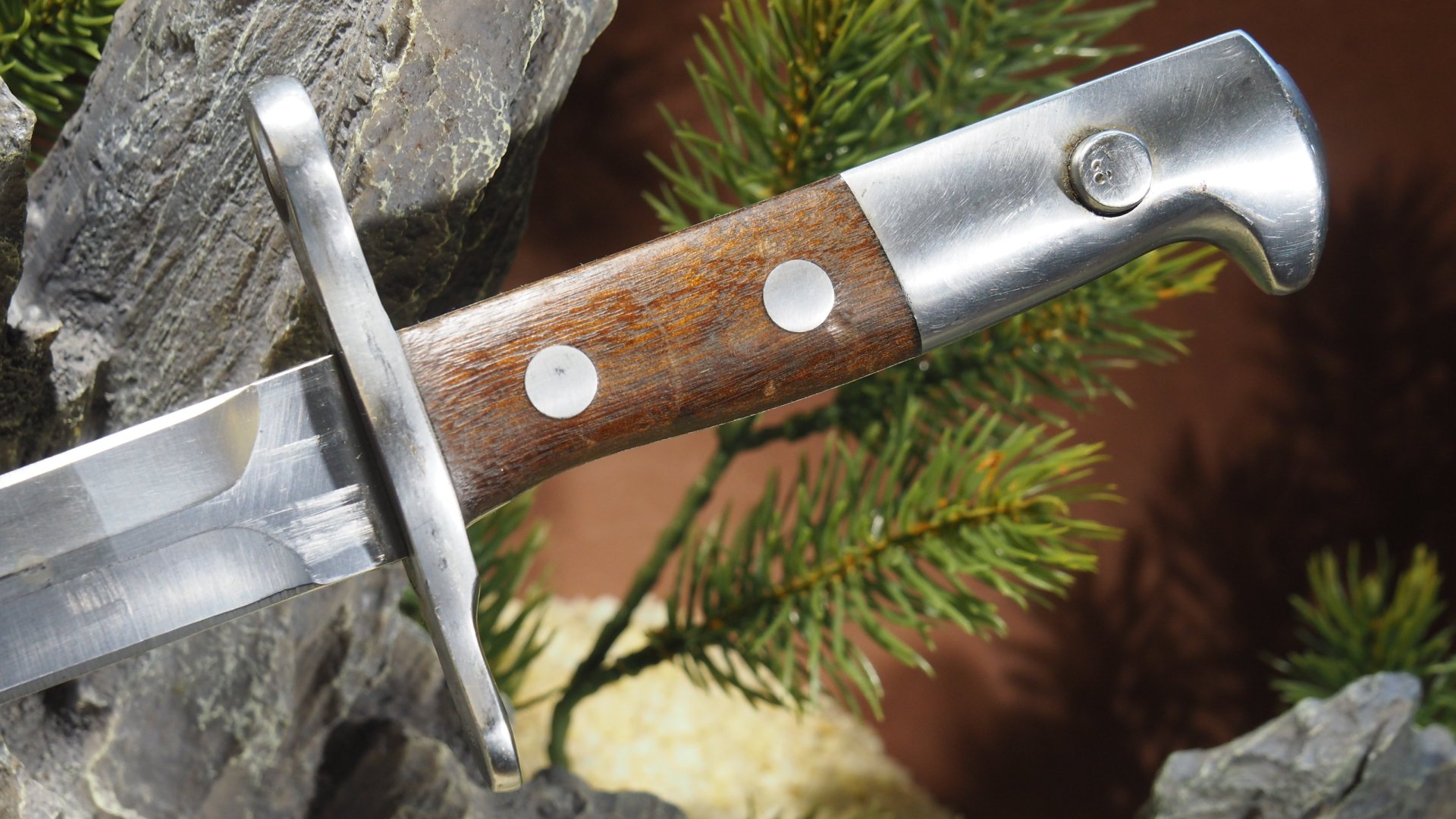 Sammlerstück ! Original Bajonett M1918 für K11 und K31 "Elsener Schwyz Victoria", mit Scheide, TOP ! – Bild 4