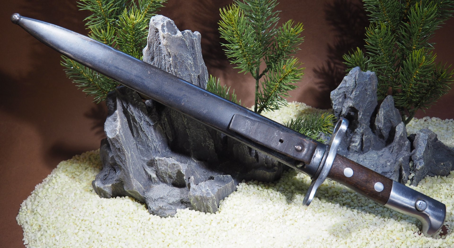 Sammlerstück ! Original Bajonett M1918 für K11 und K31 "Elsener Schwyz Victoria", mit Scheide, TOP ! – Bild 6