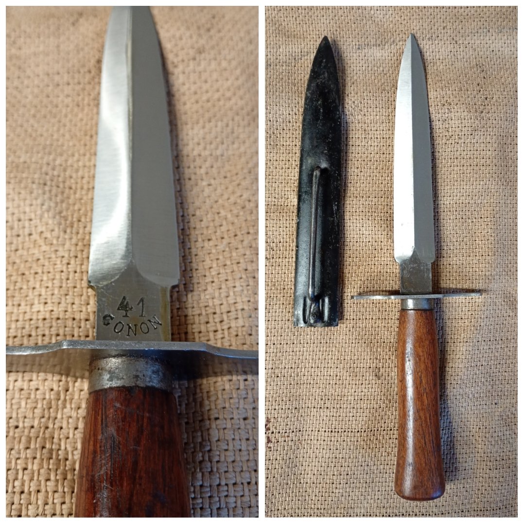 Grabendolch Kampfmesser Mod. 1916 Wehrmacht Kriegsmarine Stiefelmesser Infanteriemesser Gonon 1941 N – Bild 3
