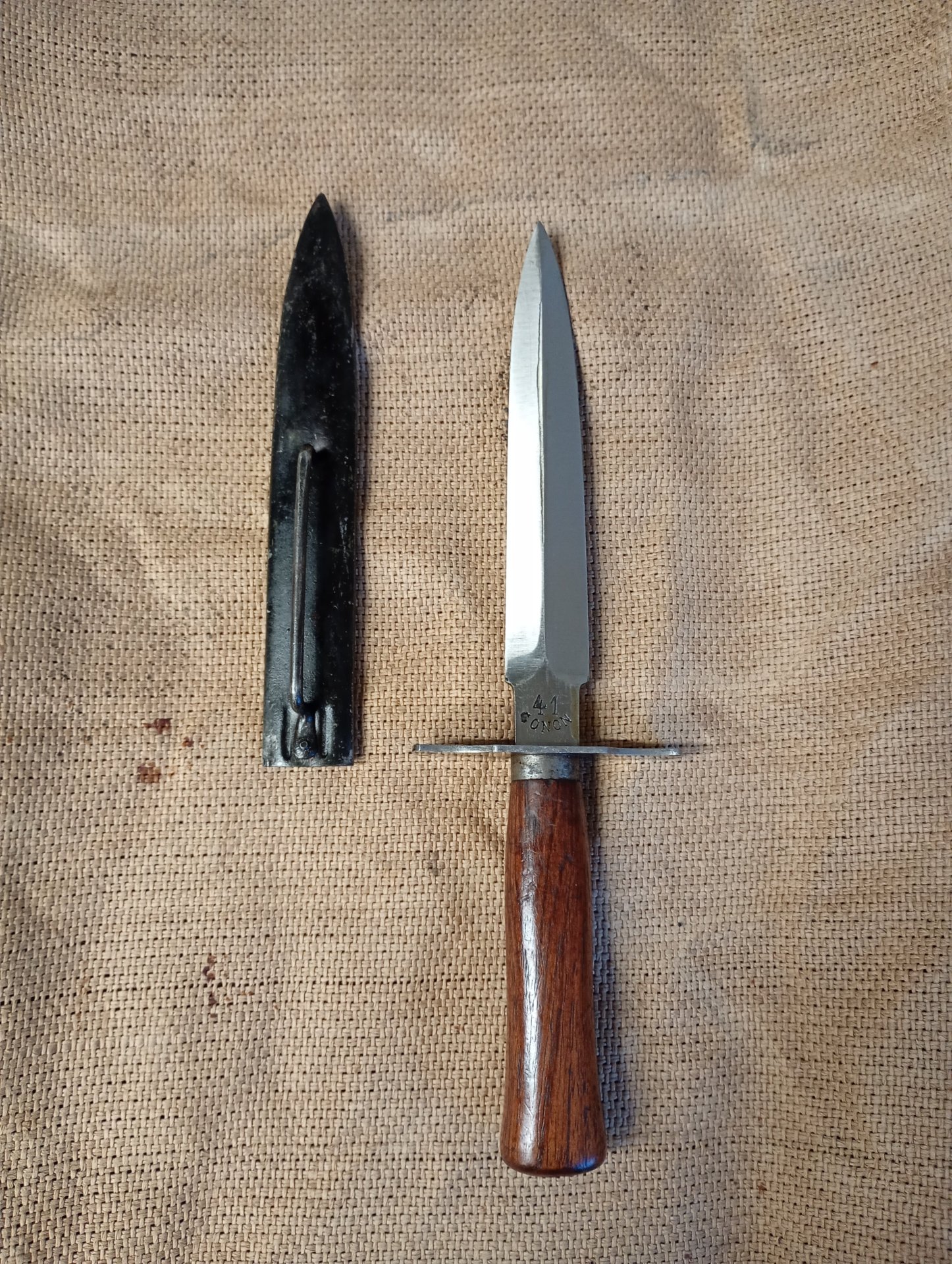 Grabendolch Kampfmesser Mod. 1916 Wehrmacht Kriegsmarine Stiefelmesser Infanteriemesser Gonon 1941 N – Bild 1