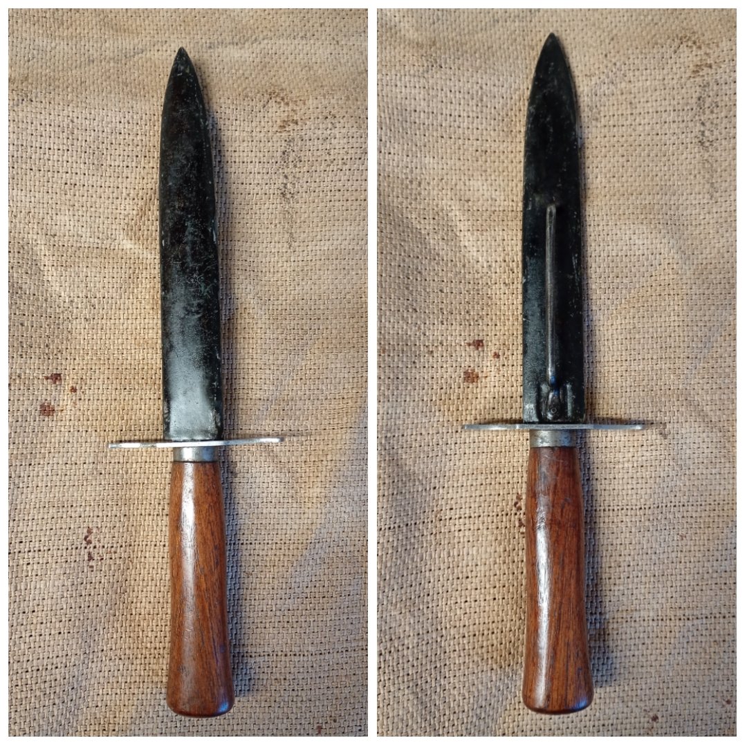Grabendolch Kampfmesser Mod. 1916 Wehrmacht Kriegsmarine Stiefelmesser Infanteriemesser Gonon 1941 N – Bild 2