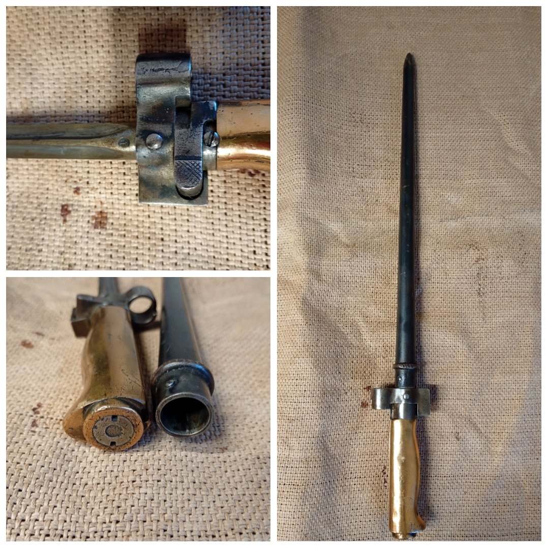 Französisches Lebel-Gewehrbajonett Modell 1886/15 aus dem Ersten Weltkrieg mit Schei – Bild 2